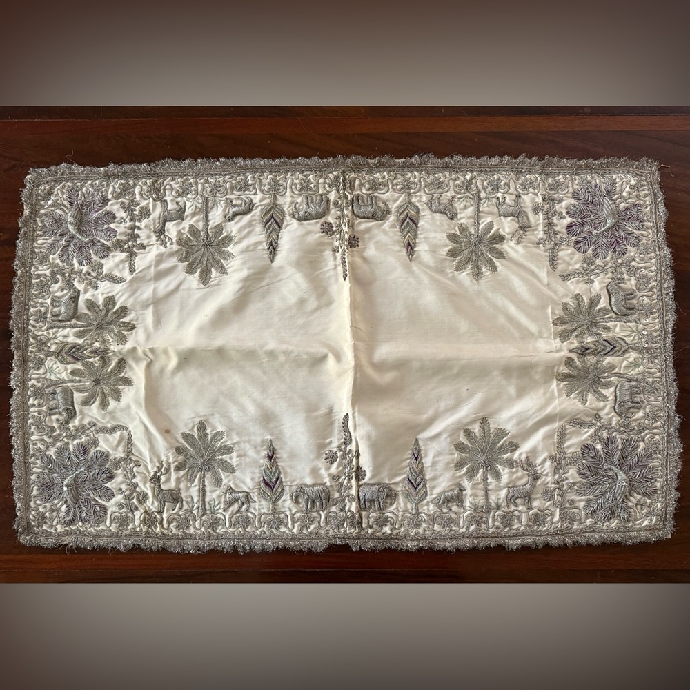 19th c. Rare Burmese Metallic Tapestry